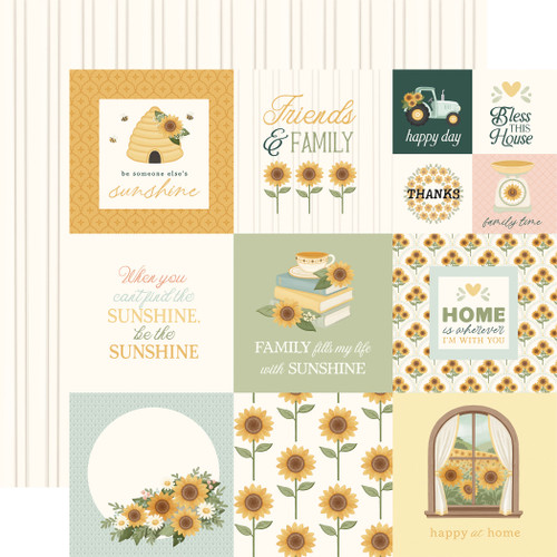 25 Pack - Carta Bella Home Sweet Home Cardstock 12"X12"-4x4 Journaling Cards - 5A003W7T-1HRV5 - 810220754931