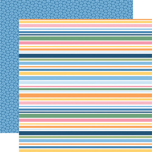 25 Pack - Echo Park Dragonfly Cardstock 12"X12"-Happy Stripes - 5A003WDJ-1HS02 - 810220753170