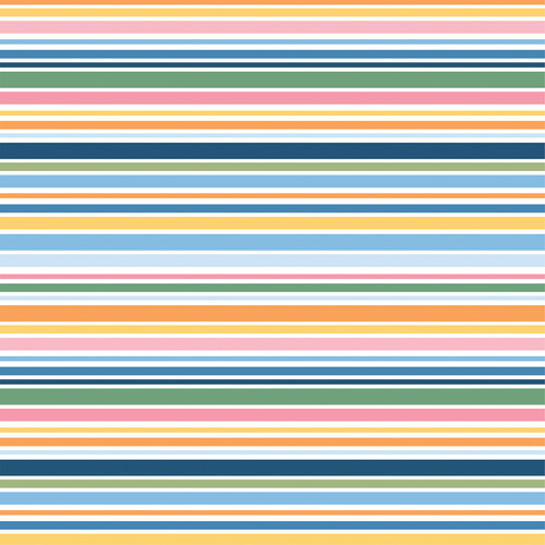 25 Pack - Echo Park Dragonfly Cardstock 12"X12"-Happy Stripes - 5A003WDJ-1HS02