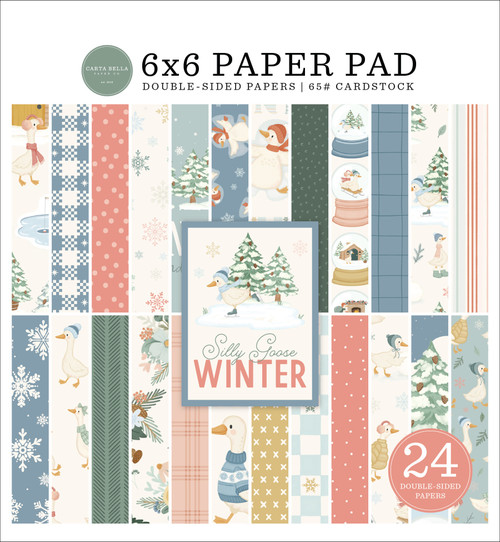 3 Pack - Carta Bella Double Sided 6x6 Paper Pad-Silly Goose Winter - 5A003W77-1HRTD - 810220754825