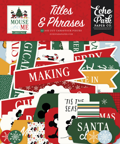 3 Pack - Echo Park Titles & Phrases Ephemera-Mouse And Me Christmas - 5A003W3G-1HRPK - 810220755792