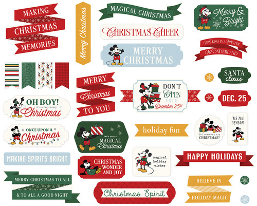 3 Pack - Echo Park Titles & Phrases Ephemera-Mouse And Me Christmas - 5A003W3G-1HRPK