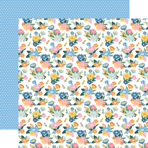 25 Pack - Echo Park Dragonfly Cardstock 12"X12"-Life Is Good Florals - 5A003WDF-1HS08 - 810220753149