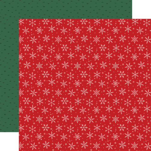 25 Pack - Echo Park Mouse And Me Christmas Cardstock 12"X12"-Sweet Snowflakes - 5A003W39-1HRPV - 810220752326