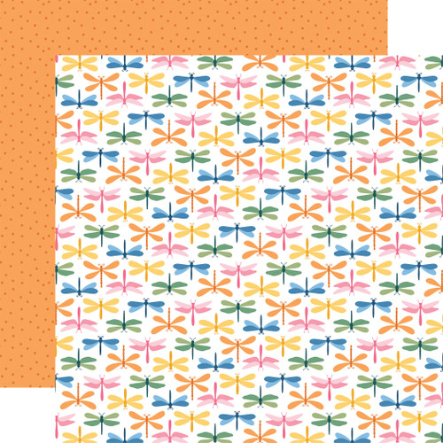 25 Pack - Echo Park Dragonfly Cardstock 12"X12"-Colorful Bugs - 5A003WDK-1HS0L - 810220753187