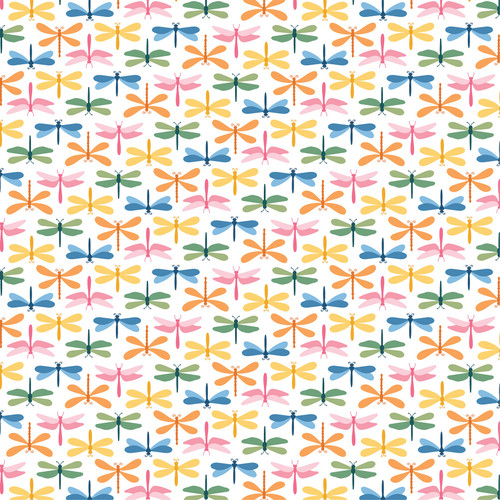 25 Pack - Echo Park Dragonfly Cardstock 12"X12"-Colorful Bugs - 5A003WDK-1HS0L