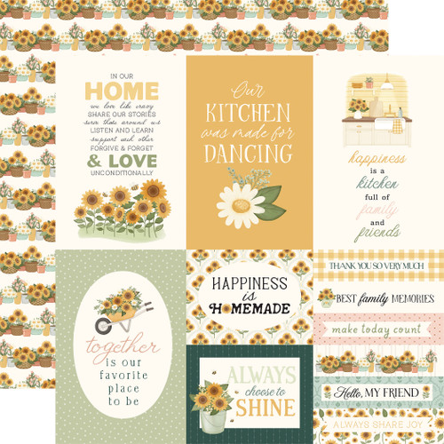 25 Pack - Carta Bella Home Sweet Home Cardstock 12"X12"-Multi Journaling Cards - 5A003W85-1HRVS - 810220754993