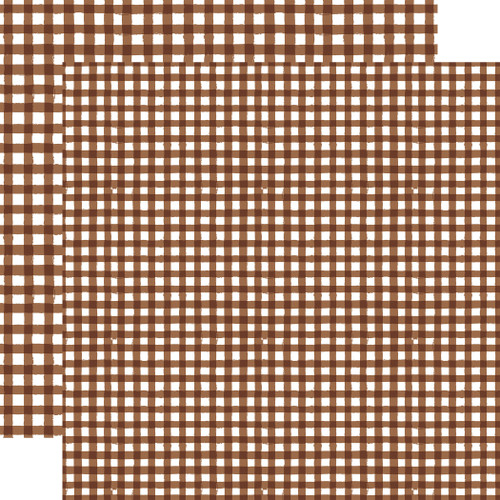 25 Pack - Echo Park Watercolor Gingham Autumn Cardstock 12"X12"-Clay - 5A003W2K-1HRNN - 810208648061