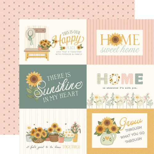 25 Pack - Carta Bella Home Sweet Home Cardstock 12"X12"-6x4 Journaling Cards - 5A003W82-1HRVP - 810220754962
