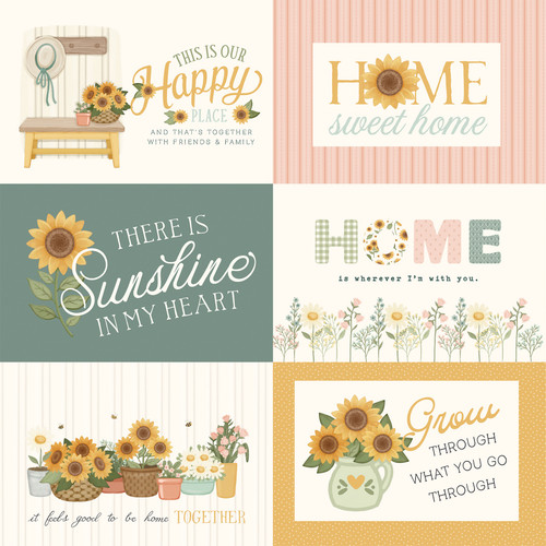 25 Pack - Carta Bella Home Sweet Home Cardstock 12"X12"-6x4 Journaling Cards - 5A003W82-1HRVP