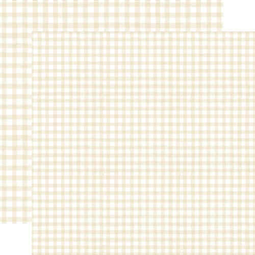 25 Pack - Echo Park Watercolor Gingham Christmas Cardstock 12"X12"-Cream - 5A003W2J-1HRNL - 810208648153