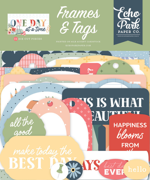 3 Pack - Echo Park Tags & Frames Ephemera-One Day At A Time - 5A003WC6-1HRYZ - 810220753804
