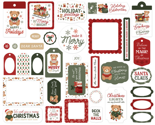 3 Pack - Carta Bella Tags & Frames-Have A Beary Christmas - 5A003W26-1HRM9