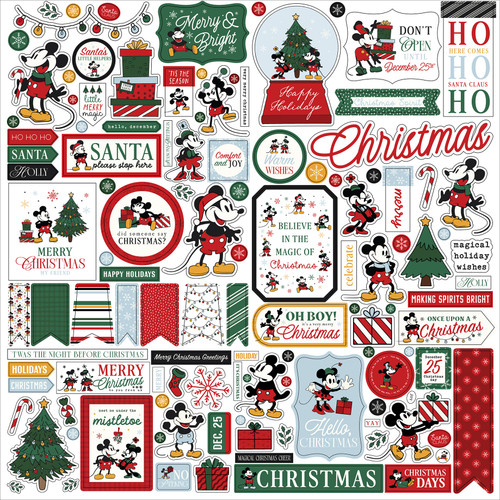 5 Pack - Echo Park Elements Cardstock Stickers 12"X12"-Mouse And Me Christmas - 5A003W3F-1HRP4 - 810220752388