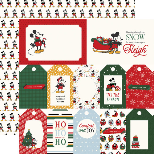 25 Pack - Echo Park Mouse And Me Christmas Cardstock 12"X12"-Multi Journaling Cards - 5A003W3S-1HRPD - 810220752364