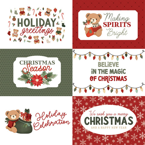 25 Pack - Carta Bella Have A Beary Christmas Cardstock 12"X12"-6x4 Journaling Cards - 5A003W1H-1HRLG