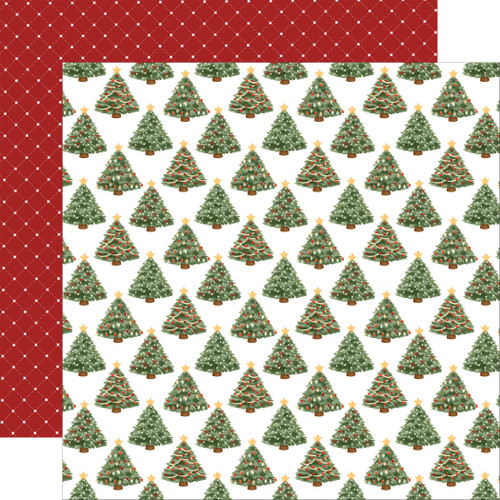 25 Pack - Carta Bella Have A Beary Christmas Cardstock 12"X12"-Merry Christmas Trees - 5A003W1H-1HRLL - 810220751749