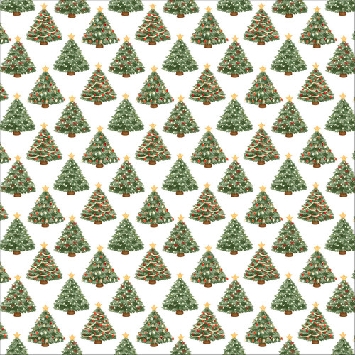 25 Pack - Carta Bella Have A Beary Christmas Cardstock 12"X12"-Merry Christmas Trees - 5A003W1H-1HRLL