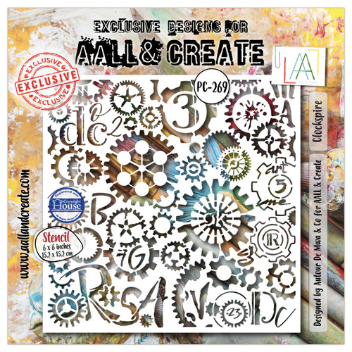 3 Pack - AALL And Create Stencil 6"X6"-Clockspire - 5A003WFR-1HS2D - 5061097791757
