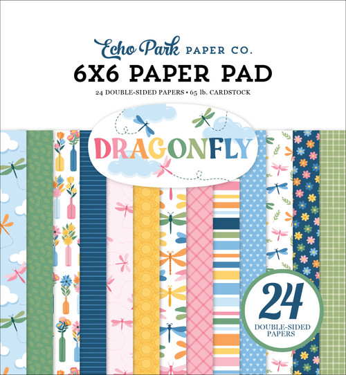 3 Pack - Echo Park Double Sided 6x6 Paper Pad-Dragonfly - 5A003WDC-1HS0R - 810220753309