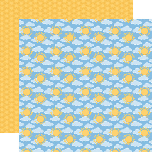 25 Pack - Echo Park Dragonfly Cardstock 12"X12"-Sunny Skies - 5A003WDS-1HS0W - 810220753231