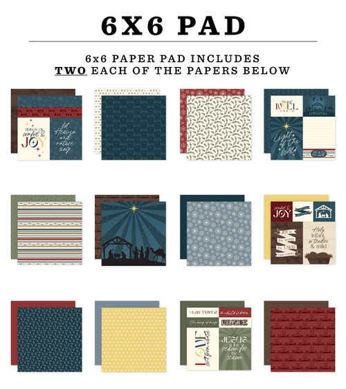 3 Pack - Echo Park Double-Sided Paper Pad 6"X6"-Joy To The World - 5A003W2B-1HRMS