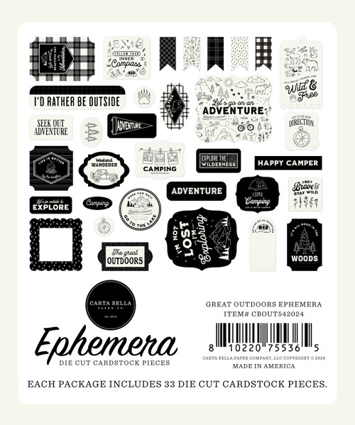 3 Pack - Carta Bella Ephemera-Great Outdoors Ephemera - 5A003W96-1HRWB