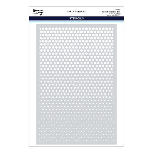 3 Pack - Spellbinders Layered Stencil By Simon Hurley-Cascading Dots - 5A003XGF-1HSF8 - 810205712987