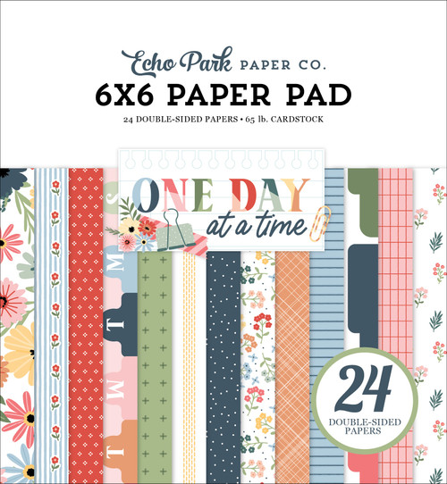 3 Pack - Echo Park Double Sided 6x6 Paper Pad-One Day At A Time - 5A003WD4-1HRZX - 810220753781