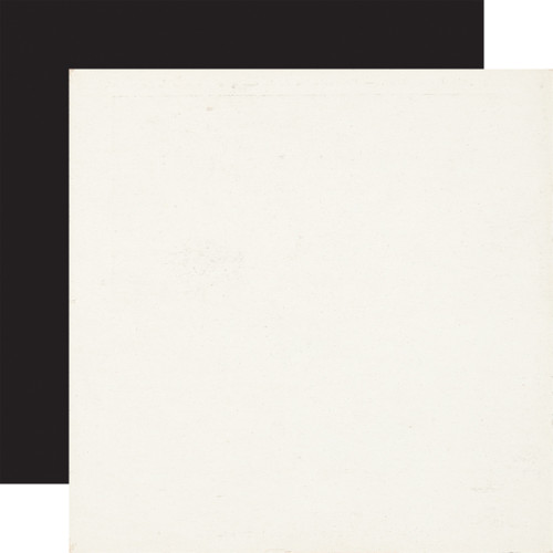 25 Pack - Carta Bella Great Outdoors Cardstock 12"X12"-Cream / Black 12x12 Coordinating Solid - 5A003W94-1HRWF - 810220755310