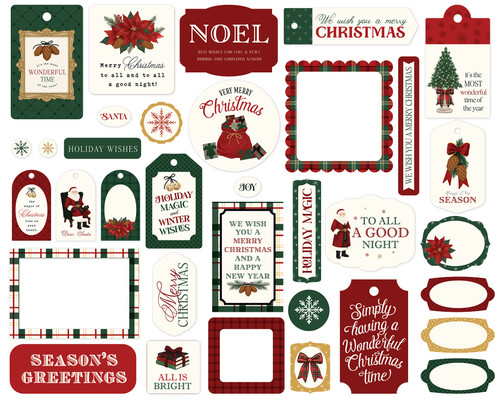 3 Pack - Carta Bella Tags & Frames-Classic Christmas - 5A003W1C-1HRKM