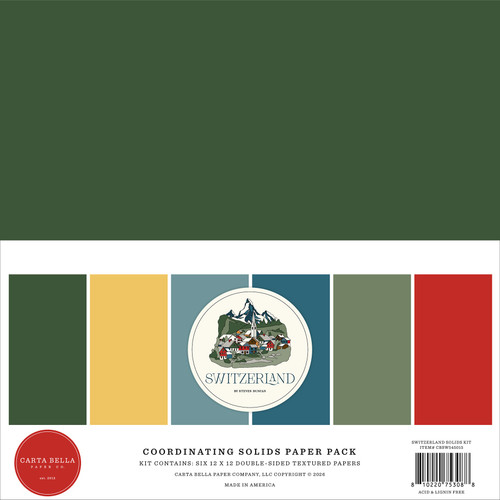 3 Pack - Carta Bella Solids Kit 12"X12"-Switzerland - 5A003WBK-1HRXZ - 810220753088