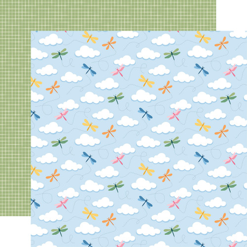 25 Pack - Echo Park Dragonfly Cardstock 12"X12"-Dragonfly Skies - 5A003WD7-1HRZZ - 810220753125