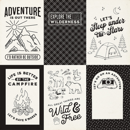 25 Pack - Carta Bella Great Outdoors Cardstock 12"X12"-4x6 Journaling Cards - 5A003W8S-1HRWQ