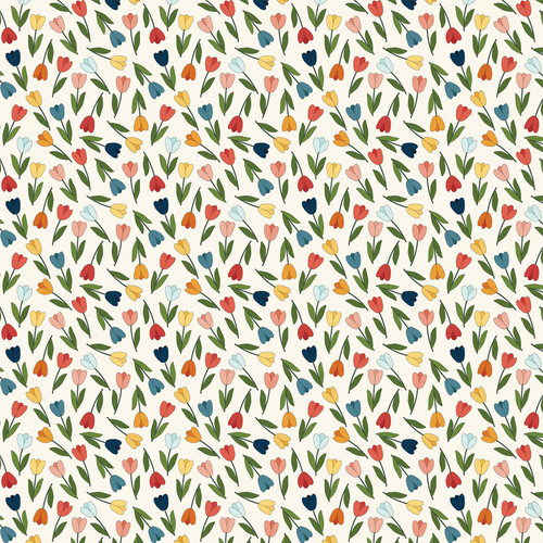 25 Pack - Carta Bella Amsterdam Cardstock 12"X12"-Tulip Field - 5A003WB2-1HRXH