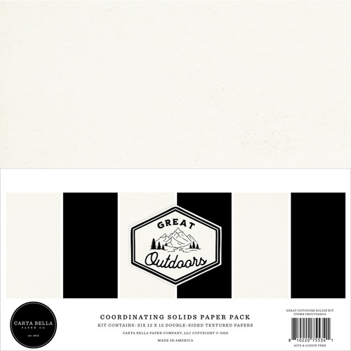 3 Pack - Carta Bella Solids Kit 12"X12"-Great Outdoors Solids Kit - 5A003W92-1HRWH - 810220755341