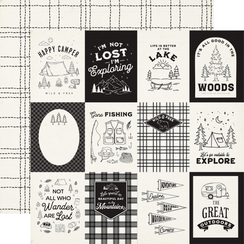 25 Pack - Carta Bella Great Outdoors Cardstock 12"X12"-3x4 Journaling Cards - 5A003W8K-1HRWR - 810220755181