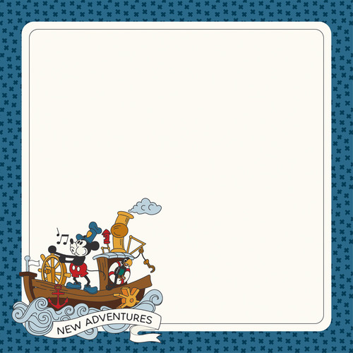 25 Pack - Echo Park Wonderful Winter Days Cardstock 12"X12"-Sailing Mouse Page Frame - 5A003W9J-1HRWY