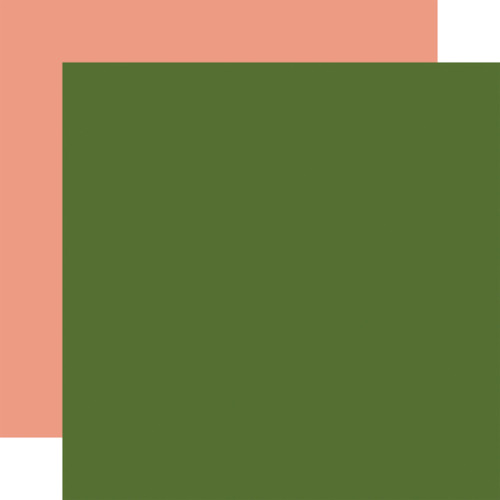 25 Pack - Carta Bella Amsterdam Cardstock 12"X12"-Green / Coral 12x12 Coordinating Solid - 5A003WBC-1HRXK - 810220752920