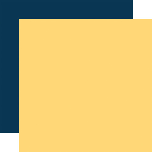 25 Pack - Carta Bella Amsterdam Cardstock 12"X12"-Yellow / Navy 12x12 Coordinating Solid - 5A003WB9-1HRXM - 810220752913