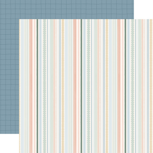 25 Pack - Carta Bella Silly Goose Winter Cardstock 12"X12"-Winter Stripes - 5A003W6Q-1HRTC - 810220754696