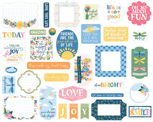 3 Pack - Echo Park Ephemera-Dragonfly - 5A003WD5-1HS0F