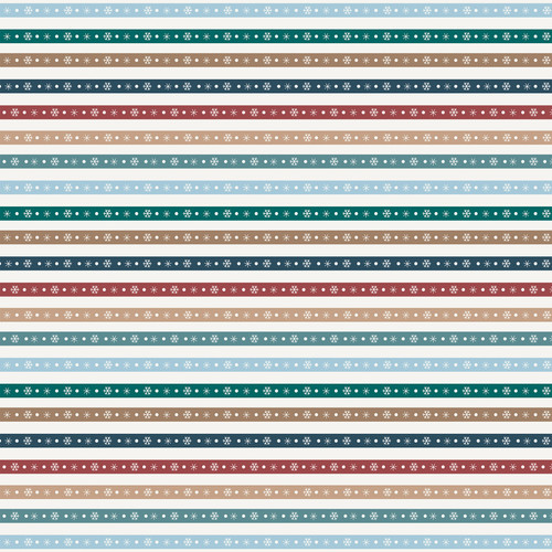 25 Pack - Echo Park Wonderful Winter Days Cardstock 12"X12"-Snowflake Stripe - 5A003W62-1HRS3