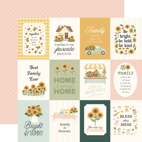25 Pack - Carta Bella Home Sweet Home Cardstock 12"X12"-3x4 Journaling Cards - 5A003W7J-1HRTZ - 810220754900