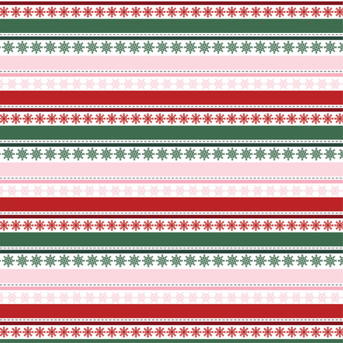 25 Pack - Echo Park North Pole Christmas Cardstock 12"X12"-Snowflake Stripes - 5A003VYJ-1HRFS