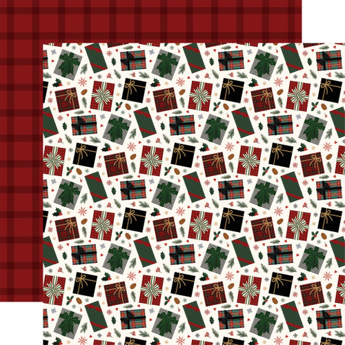 25 Pack - Carta Bella Classic Christmas Cardstock 12"X12"-Wrapped Up Presents - 5A003W15-1HRKW - 810220754467