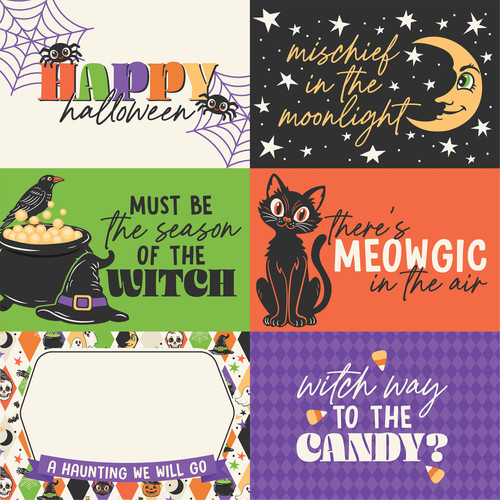 25 Pack - Echo Park Halloween Parade Cardstock 12"X12"-6x4 Journaling Cards - 5A003VW4-1HRBL