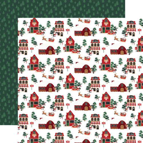 25 Pack - Echo Park North Pole Christmas Cardstock 12"X12"-Santa's Shoppes - 5A003VYJ-1HRGJ - 810220751251