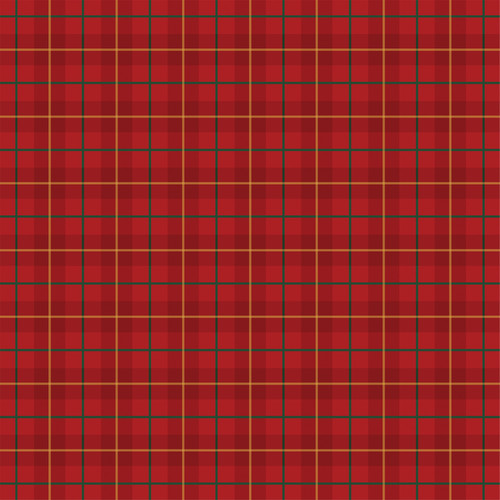 25 Pack - Carta Bella Classic Christmas Cardstock 12"X12"-Wrapping Paper Plaid - 5A003W15-1HRKT