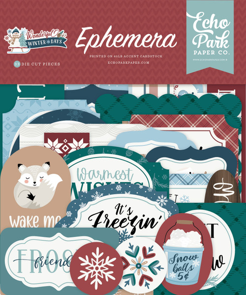 3 Pack - Echo Park Ephemera-Wonderful Winter Days - 5A003W5X-1HRSP - 810220753545
